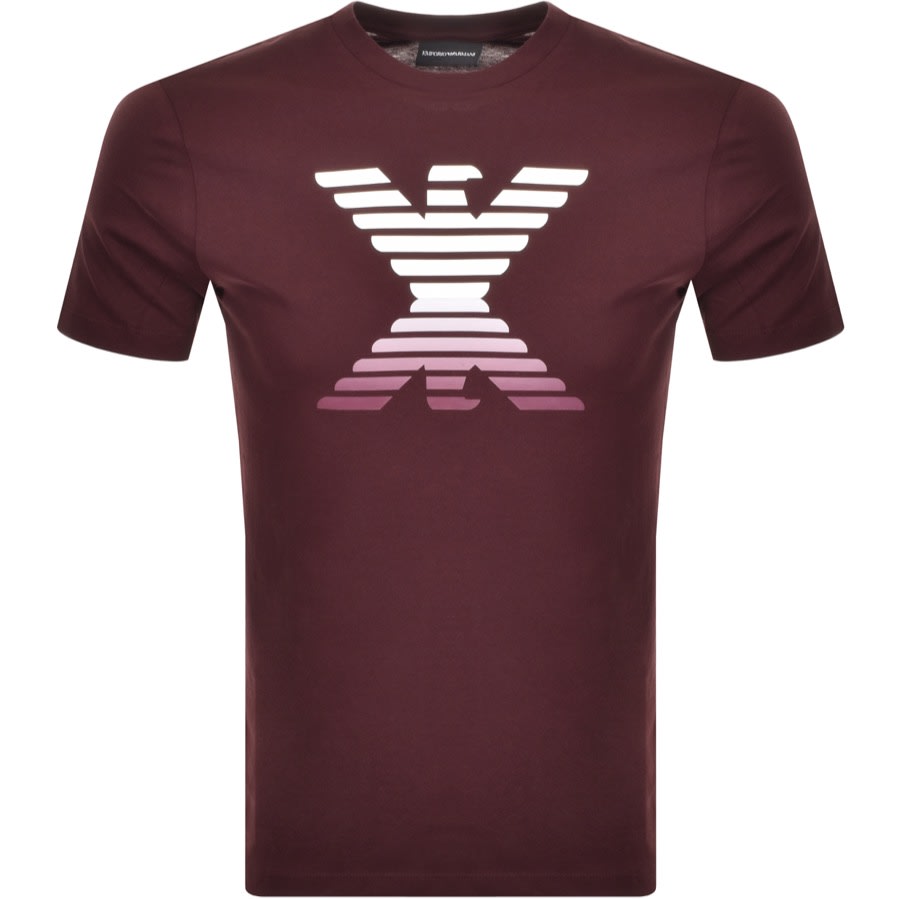 Alternative Image for ProductEmporio Armani Crew Neck T Shirt Burgundy1